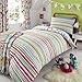 Happy Linen Company HLC Childrens Girls Dinosaur Park Jurassic Pink T-Rex Dino White Reversible UK Single/US Twin Bedding Duvet Cover Set