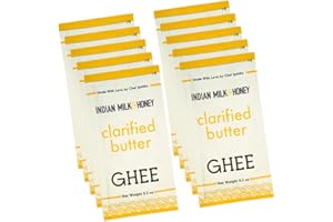 Original Grass-Fed Classic Ghee Butter by Indian Milk & Honey Handmade, Locally Sourced, Lactose, Gluten & Casein Free – Convenient & Portable Ghee Clarified Butter - 0.5 Ounce Sachets (Pack of 25)