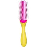 Denman D3 7-Row Styler Honolulu Yellow with Hot Pink Pad