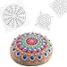 Whaline 6 Pack Mandala Dotting Stencils Mylar Painting Templates for Rock Painting Furniture Cards Canvas Wood, 8/12/ 16 Segment