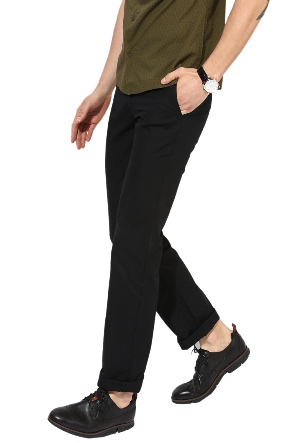 halogen copperstone fashionable lycra black skinny fit chinos for men's&hellip;.