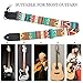 WOGOD Guitar Strap Jacquard Weave Hootenanny Guitar Strap with Leather Ends