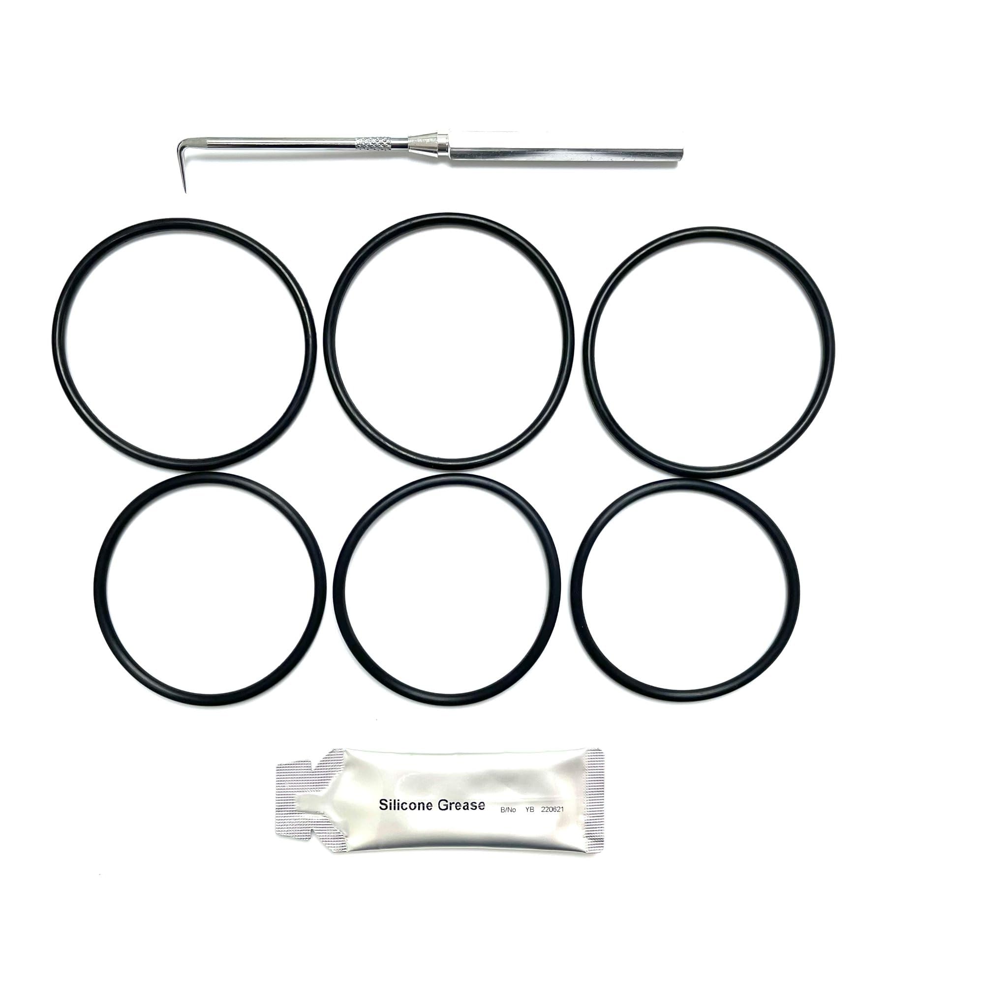 WY Paslode IM350 Nail Gun O'ring Seal Kit - Pack of 3 Top Seals, Pack of 3 Bottom Seals, Comes with O'ring Removal Tool & Silicone Grease