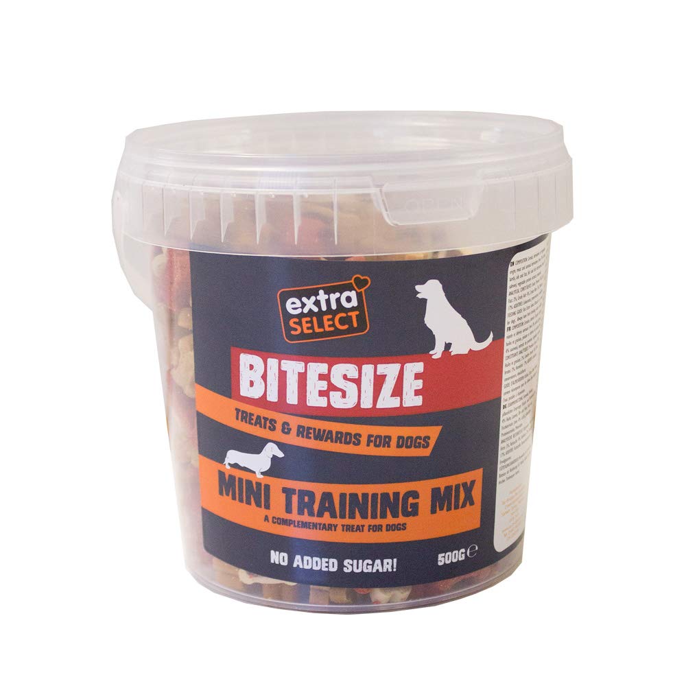 Extra Select Mini Training Treats - Mixed Soft High Value Dog Training Treats for Small to Large Dogs, Low Fat, Puppy Suitable - 500g