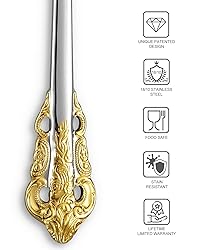 KEAWELL Gorgeous Round Soup Spoon, Set of 4, 18/10
