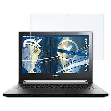 atFolix Schutzfolie kompatibel mit Lenovo IdeaPad Flex 2-14 Panzerfolie, ultraklare und stoßdämpfende FX Folie (2X)