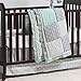 Mint Woodland and Geometric Patchwork 3 Piece Crib Bedding by The Peanut Shell