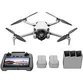 DJI Mini 4 Pro Fly More Combo with DJI RC 2, Drones with Camera for Adults 4K, Under 0.549 lbs/249 g, 3 Batteries for up to 1