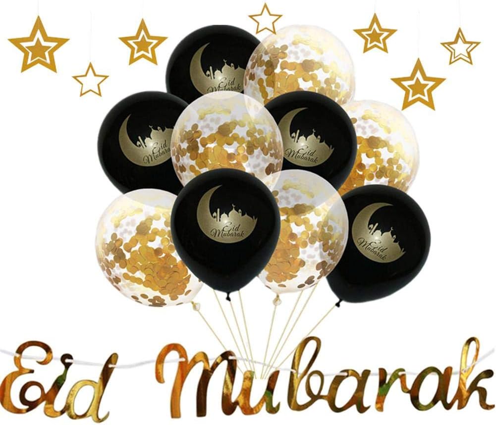 Decorative Balloons Party Balloons Ramadan Decorations Eid Mubarak Sequin Balloons Set for Home Party Wedding Decoration
