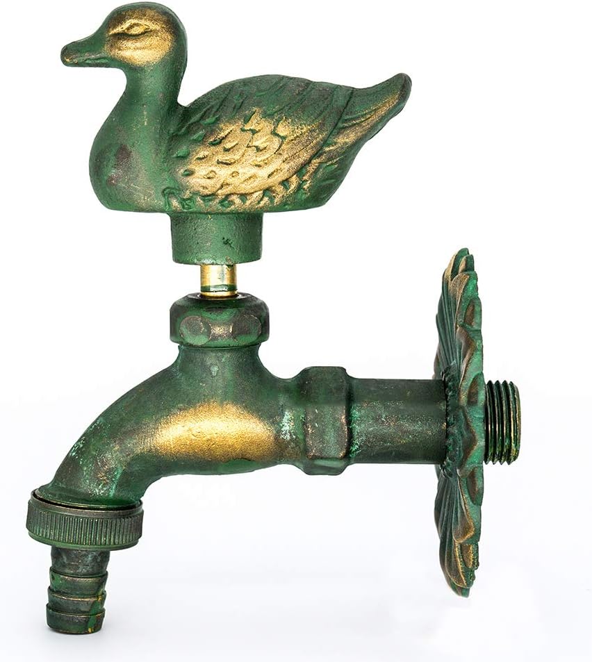 Greenspring Bird Decorative Solid Brass Garden Outdoor Faucet with A Set of Brass Quick Connector for 1/2" Inches Hose : Garden & Outdoor