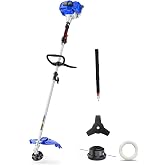 Wild Badger Power Gen2 26cc Gas String Trimmer, 17-in 3-in-1 Combo | Gen 2 adds an aluminum shaft, durable PA line and an extra spool line set; 17-in trimmer/edger plus 10-in brush cutter.