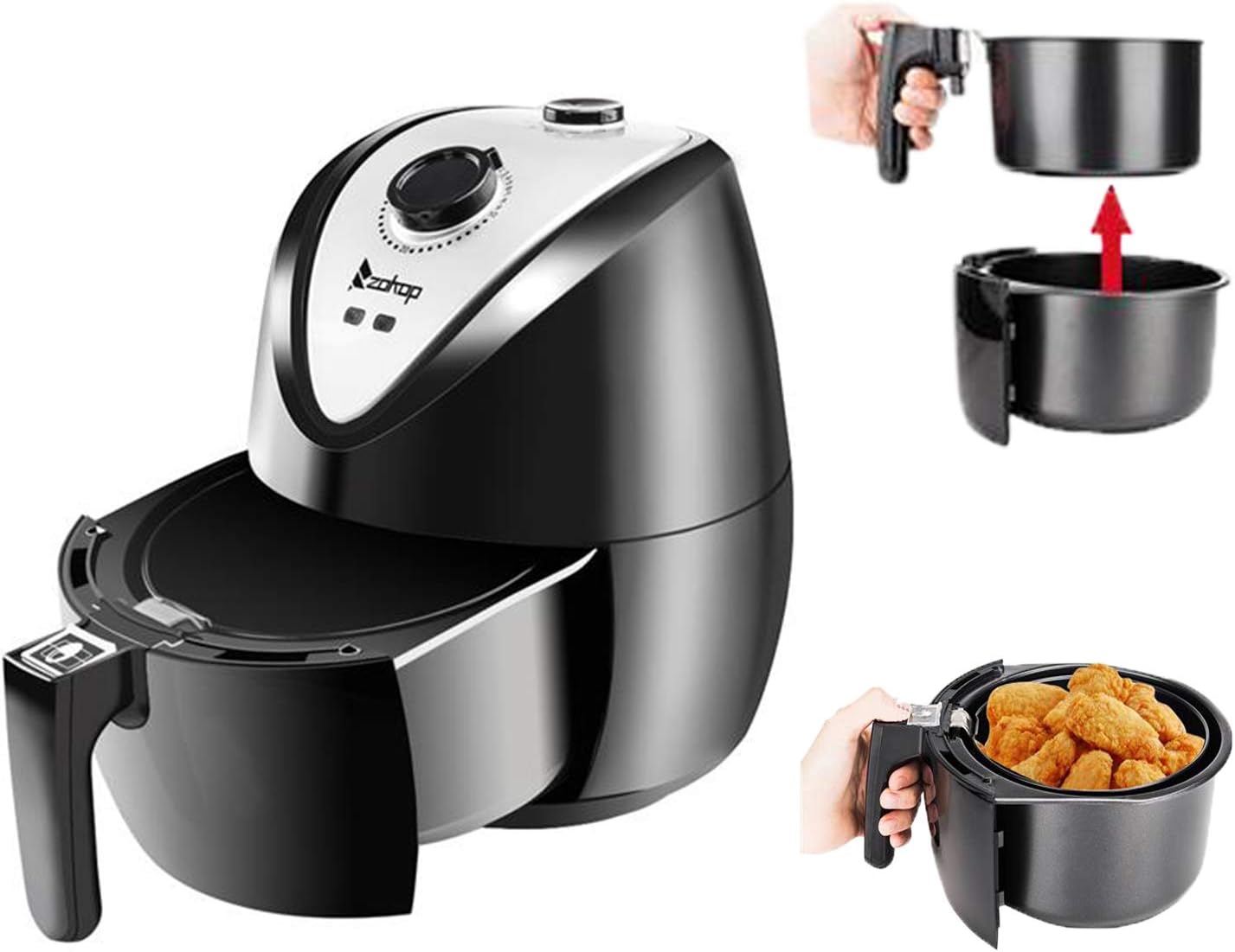 5.6Qt Air Fryer Oven, Oilless Hot Air Fryer Oven Cooker