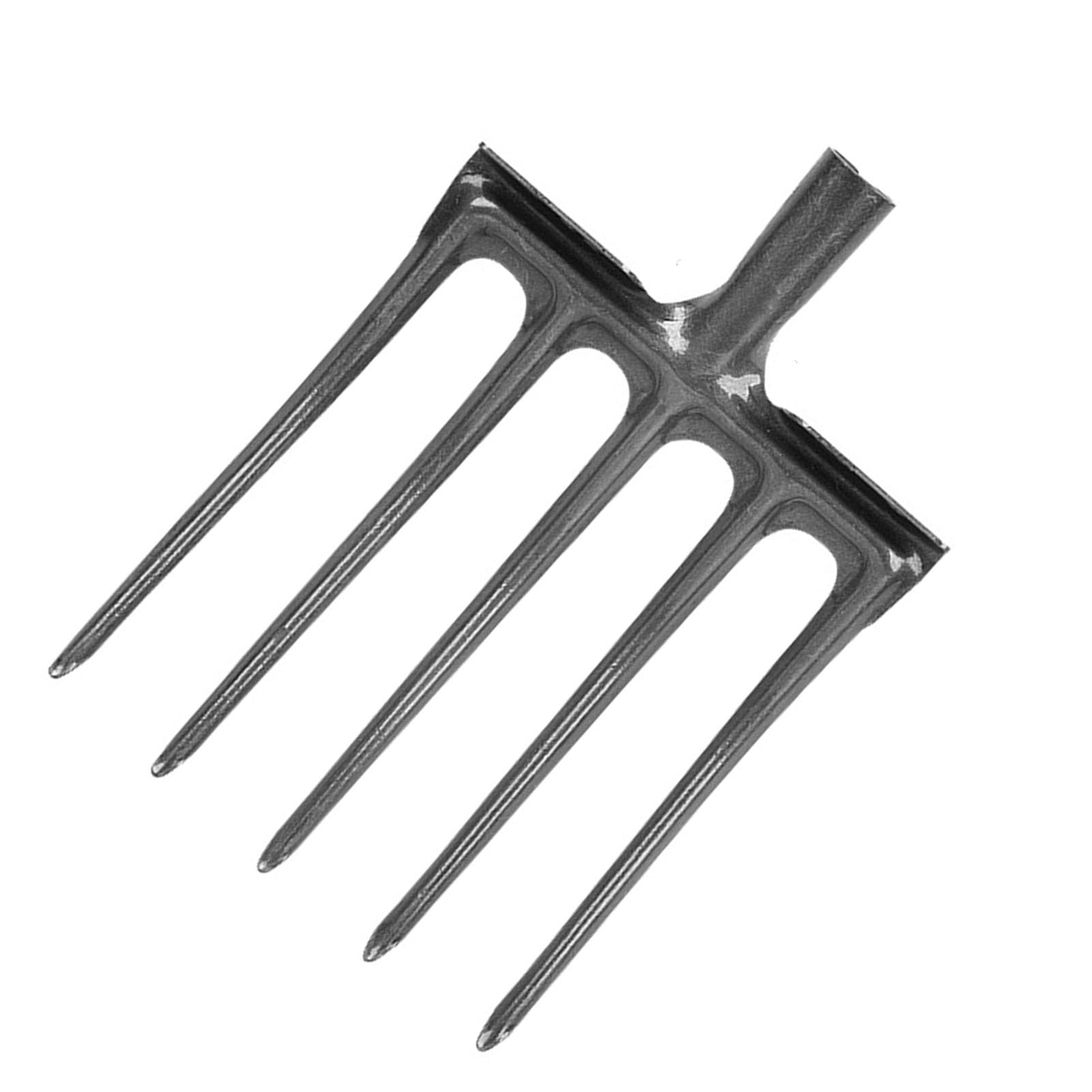 Natudeco Digging Fork High Carbon Steel Garden Fork Anti Breakage Garden Digging Spading Fork for Farms Ranches (5 Tine)