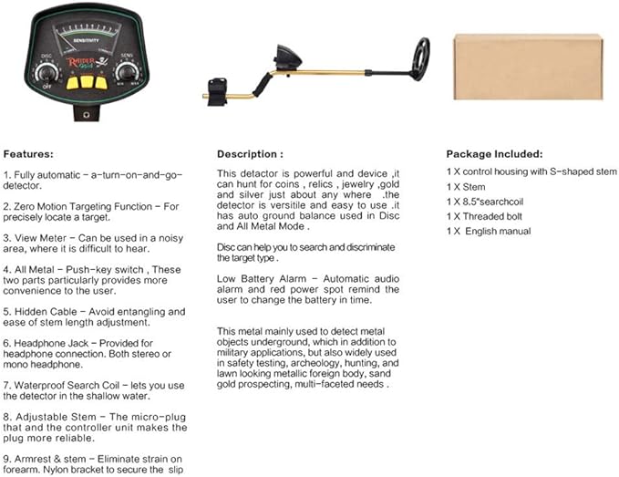 ETE ETmate MD-3009II Detector de Metales Profesional ...