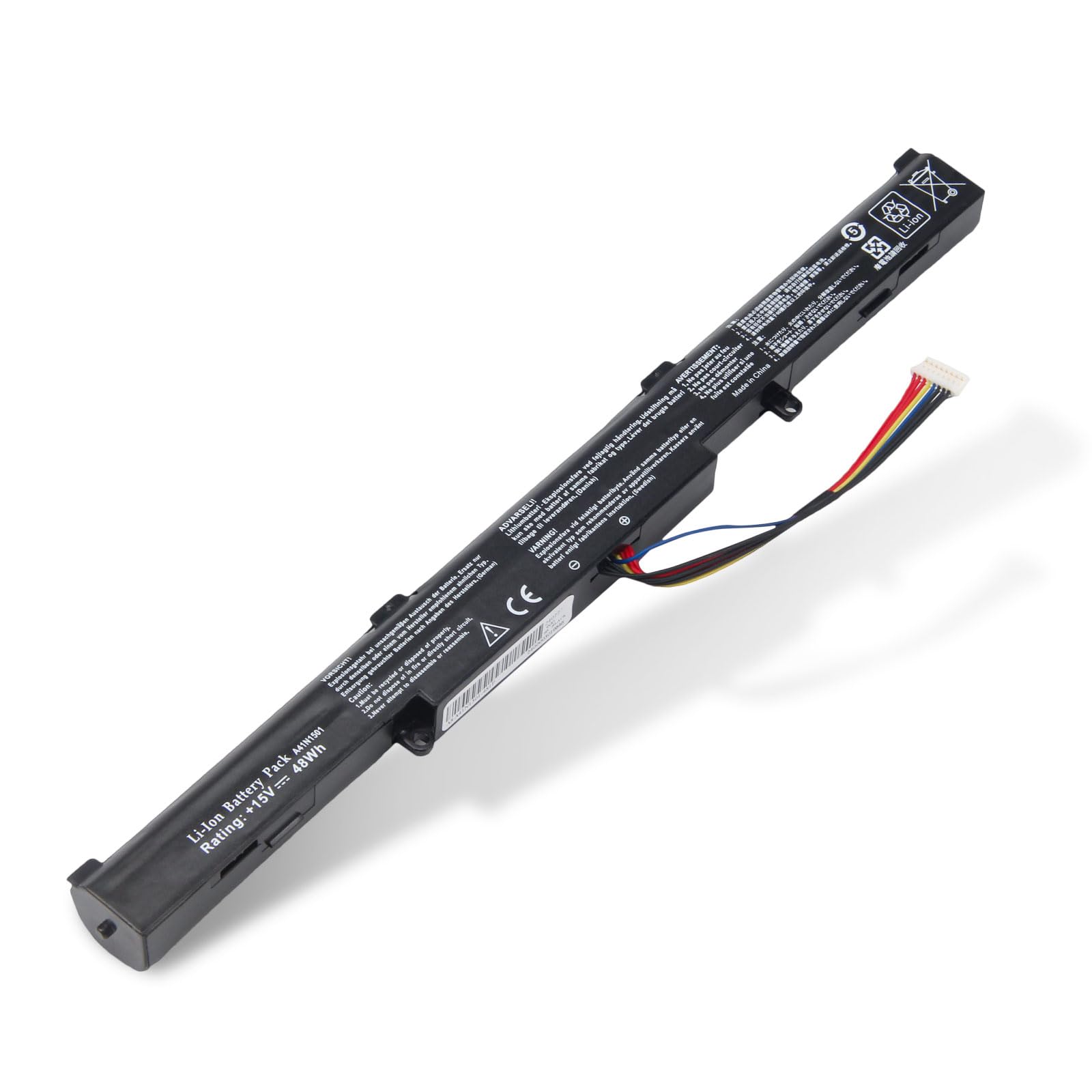 K KYUER 48WH A41N1501 Laptop Battery for Asus Rog GL752VL-T4009T GL752VW-DH71 N552V N552VX-FY200T FY299T FY103T FY053T N552VW-FY083T FI202T FY147T N752VW N752VX-GC131T GC105D GC234T GC190T GC105T