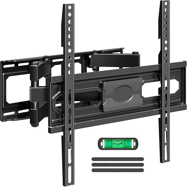 EconoMe TV Wall Mount for Most 32-65 inch Flat Screen/LED/4K TVs, TV Mount with Swivel and Tilt Articulating Dual Arms, Full