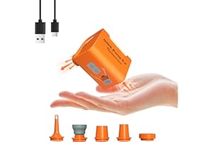Portable air Pump with 3600mAH Battery 5kPa GIGA Pump 5 Air Pump for Inflatables Rechargeable Pump Quick Inflate Deflate for air Mattress with Camping Light Ultra Air Mattress Pump for Pool Floats