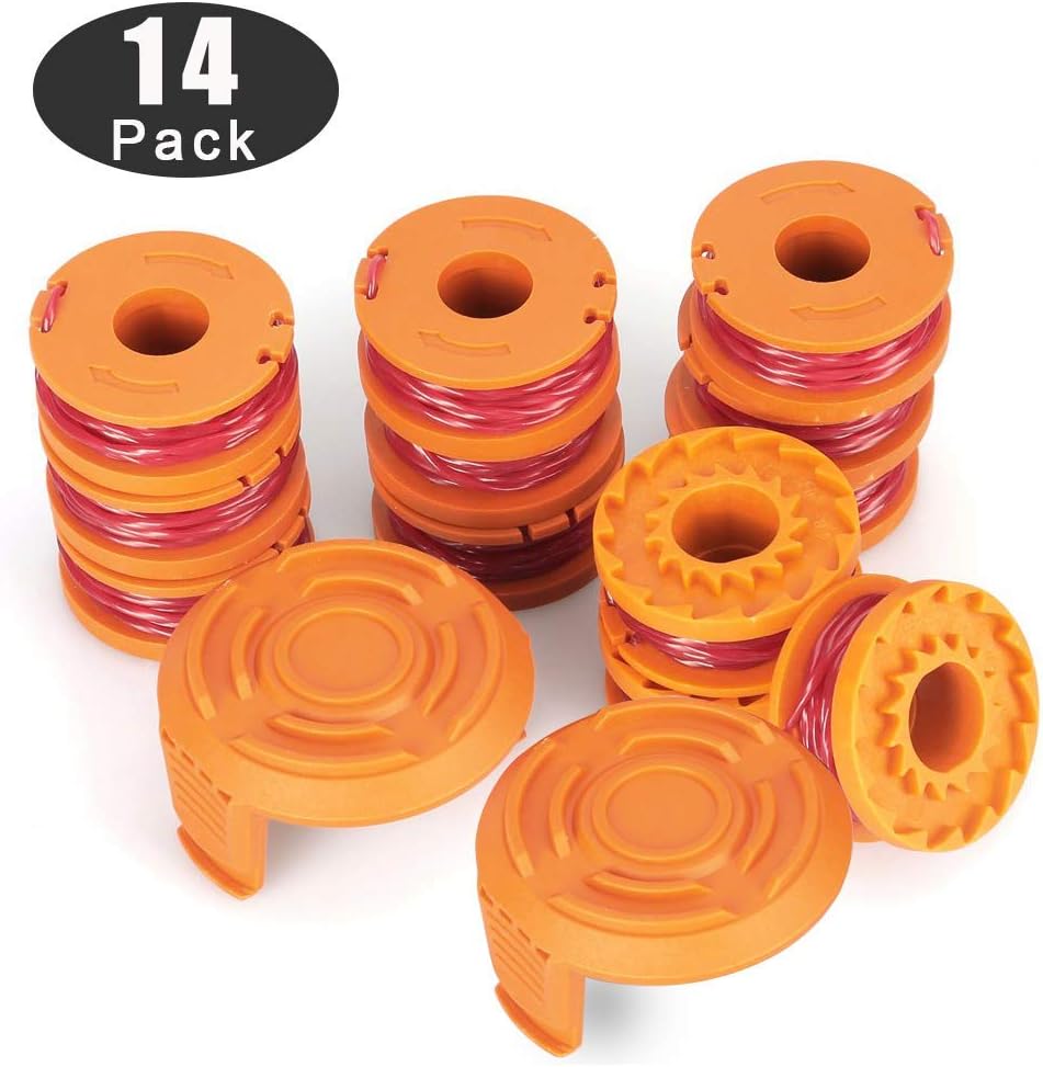14 Pack Replacement Trimmer Spool Line,Edger Spool Line for Worx WA0010 (12 Spool for Worx WA0010): Home & Kitchen