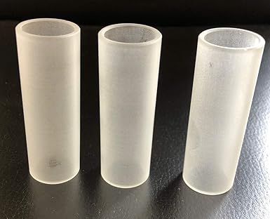 3 Stück hochwertige offene Glaszylinder Øa ca. 23 x 67 mm, Oberfläche feinmatt