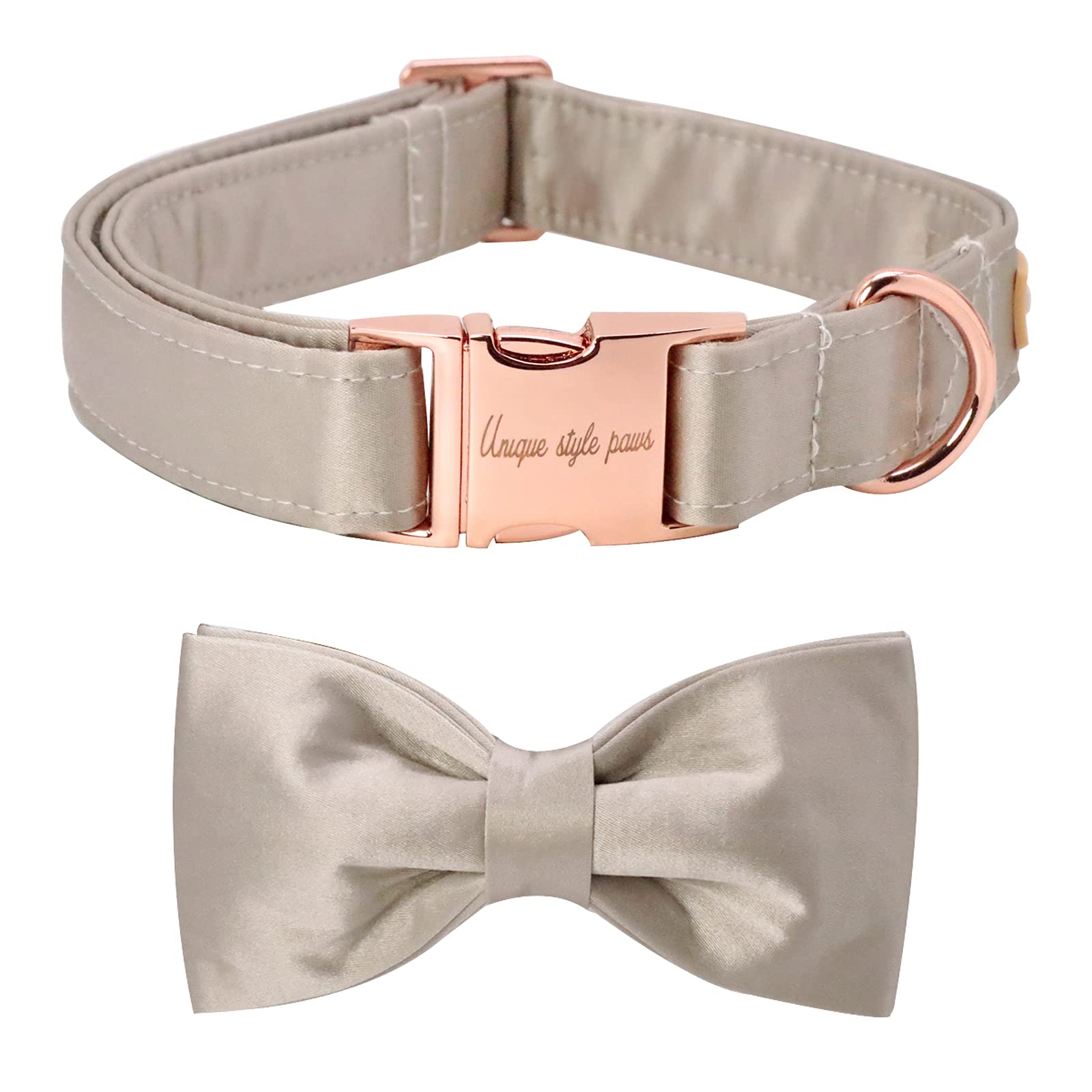 Unique style paws Dog Collar, Silk Dog Collar with Bow, Soft Dog Bowtie Adjustable Girl or Boy Pet Collar Gift for Small Medium Large Dogs