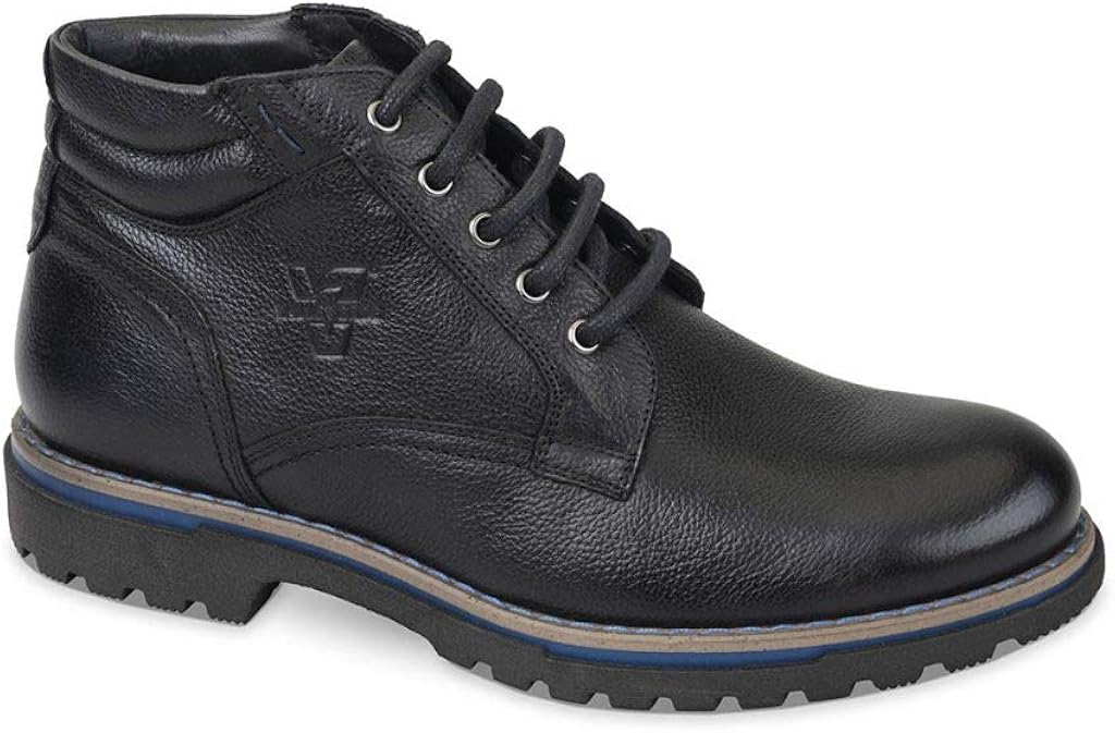 Stivaletti Uomo Valleverde In Pelle - Nero O Brandy, Tacco Piatto - Foto 4