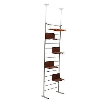 Pawhut 114 Floor To Ceiling Adjustable Staggered Climbing Cat Tree