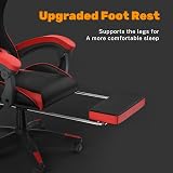 bigzzia Ergonomic Gaming Chair with Lumbar Cushion and Headrest Red view 4