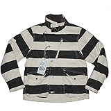Winter Aviator Prison Striped Motorcycle Jacket