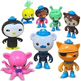 SINTETA CHANECALL Action Figures Toy, 8 Pcs Cake Topper Figures Decorations, Mini Animals Figurines Playset, Ocean Educational Toys Set for Kids for Birthday Party Supplies Christmas