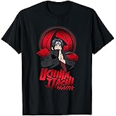 Naruto Uchiha Itachi Sharingan Symbol with Clouds Anime T-Shirt