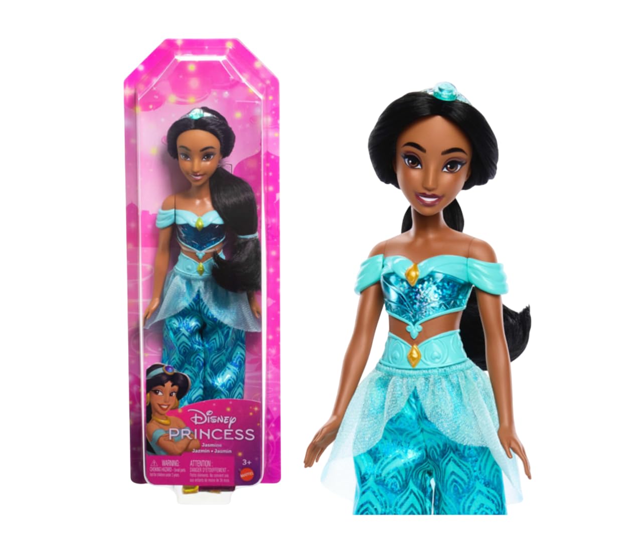 Disney Princess Dolls, New for 2023, Jasmine Posable Fashion Doll with Sparkling Clothing and Accessories, Disney Movie Toys, HLW12 (Packaging may vary) — image 1