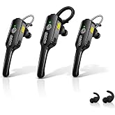 Wireless Mini Walkie Talkies, ENC Noise Cancellation, Touch-to-Talk, 3 Pack | Wearable Two Way Radios with Ear-Hook for Short Range, Indoor, Restaurants, Retail Stores, Adults &amp; Team Use