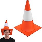 Aeaocvo Traffic Cone Hat, Crazy Hats for Adults, Silly Hats Novelty Funny Headwear for Costume Role Playing Party, Crazy Hat Day