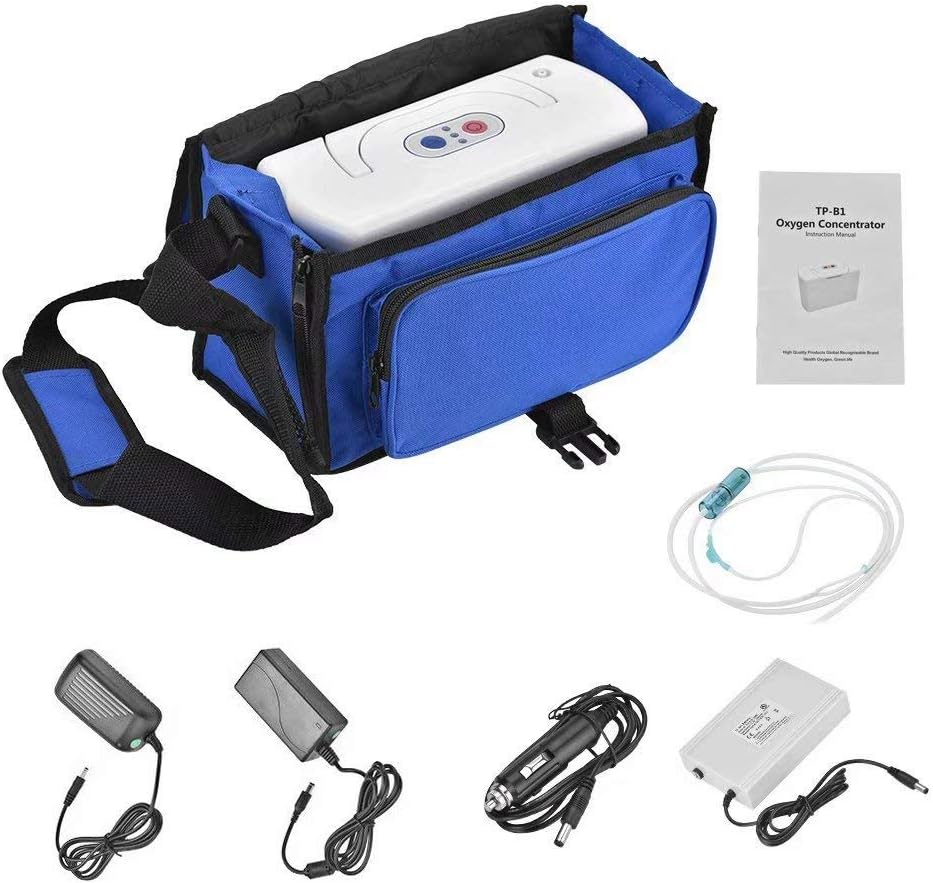 Portable Oxygen Machines, Small O2 Generator 3L Oxygen Concentrator with 2 Batteries for Home Car Travel