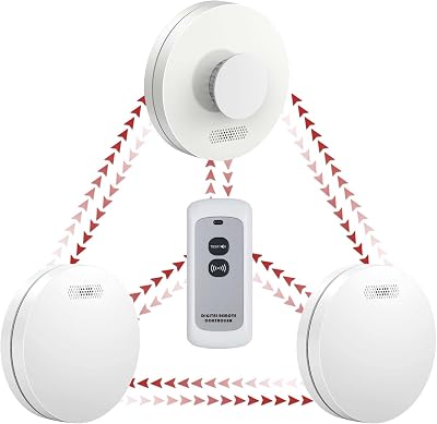 XINDUM Wireless Interlinked Smoke Alarms Heat Alarm 10 Years Battery Bundle