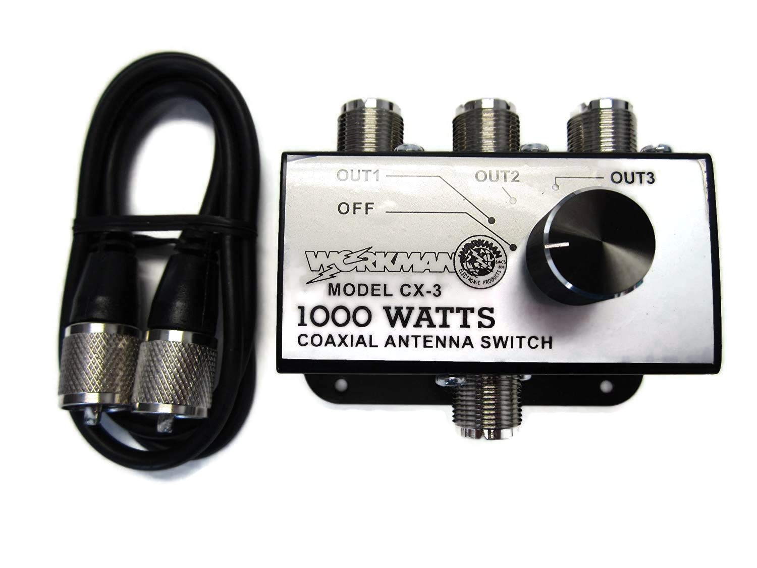 Workman CX3 3 Position COAX Antenna SWITCH 1000 W CB / Ham Radio w