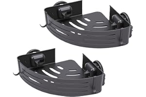 ZAICOLER Space Grade Aluminum Corner Shower Caddy, Upgraded Suction Cups Caddy, Towel Bar for Shampoo, Conditioner & Body Was