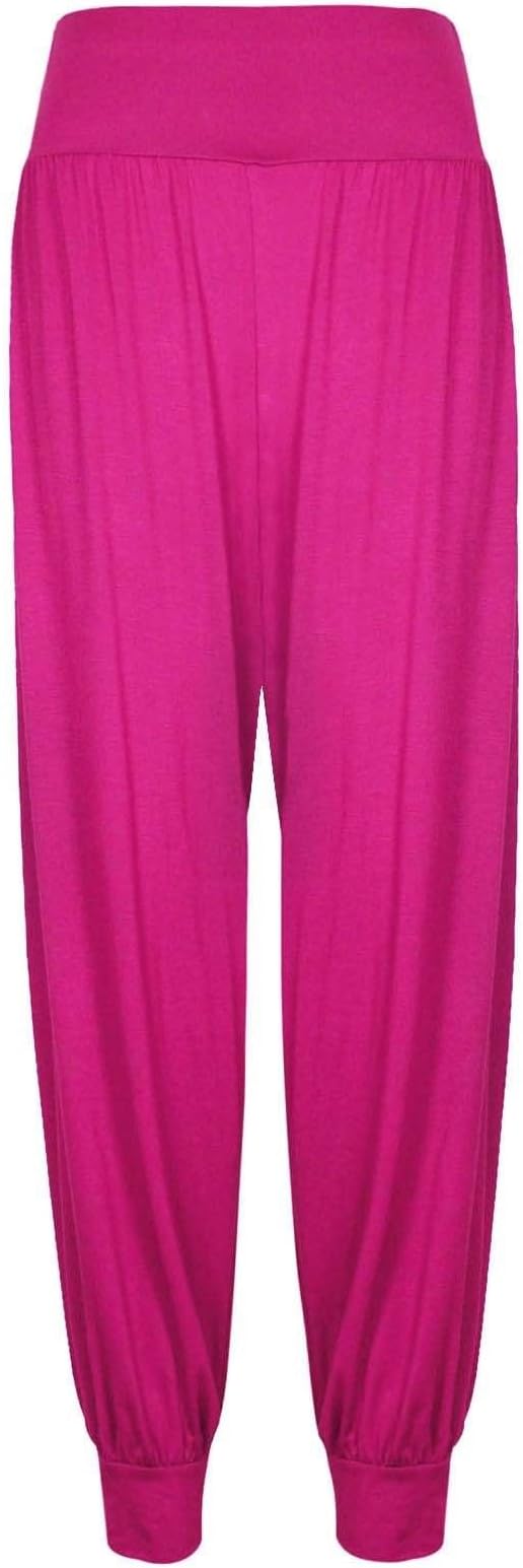 Girls Harem ALI Baba Trousers Printed Plain Baggy Pants 4-13 Years Kids Childrens Leggings Costume Play Tartan Aztec