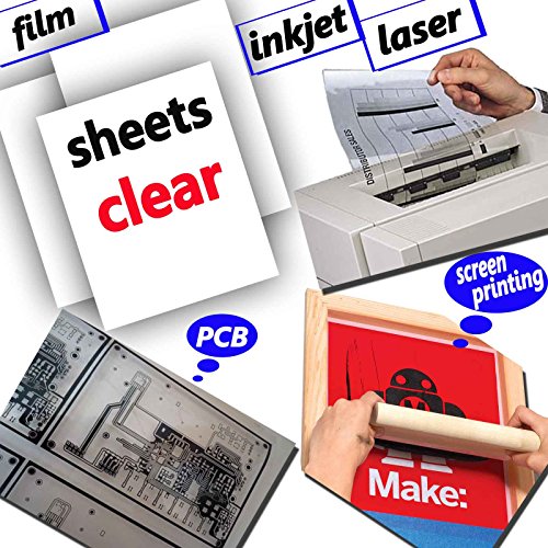 (50 sheets,11"x17")Laser Printer Transparency Film Paper for Silk Screen Printing