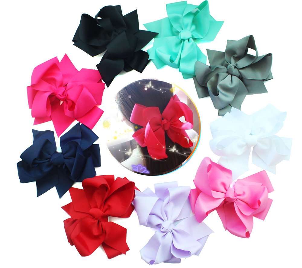 Big Hair Bows Clips For Girls Teens 20cm Dual Bows Style Boutique