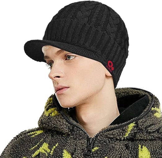 mens billed winter hats