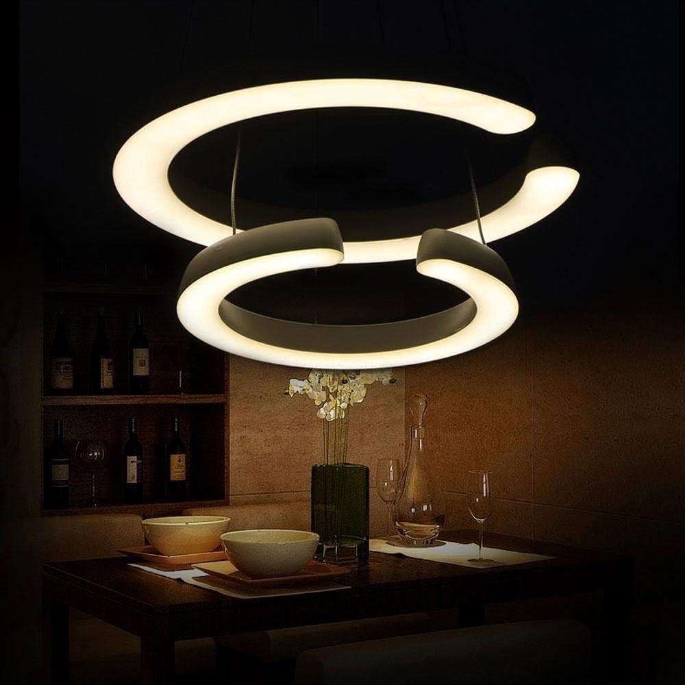 YLLN Lámpara colgante LED redonda de 20 W, moderna y creativa, para