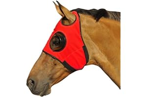 Intrepid International Horse Mask - Quarter Cup Blinker Hood for Racing & Training, Stretchable Material, Touch Tape Closure, Blinders, Limited Side and Back Visibility Aid