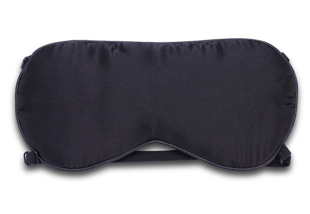 nadamuSun Eye Mask Best Natural Pure Mulberry Silk Sleep Mask Super Soft Eye Mask for for Men & Women (Black)