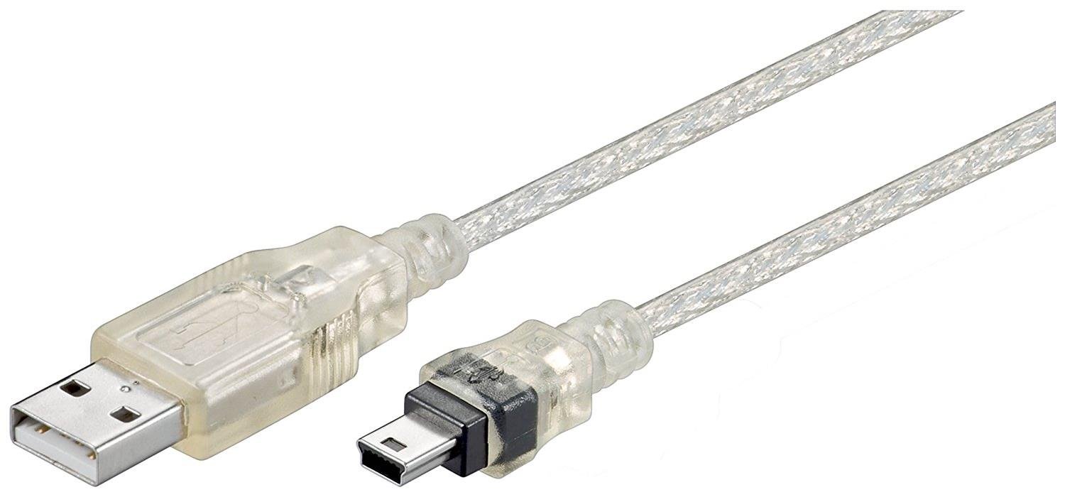 Goobay 93193 USB 2.0 Hi-Speed Cable, Transparent, 0.6m Length