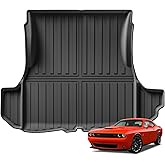 SMABEE Original for Dodge Challenger RWD 2011-2023 Cargo Liner, Custom Fit All Weather Trunk Mat for 2023 Challenger Accessories TPE Interior Waterproof Vehicle Mat, Black