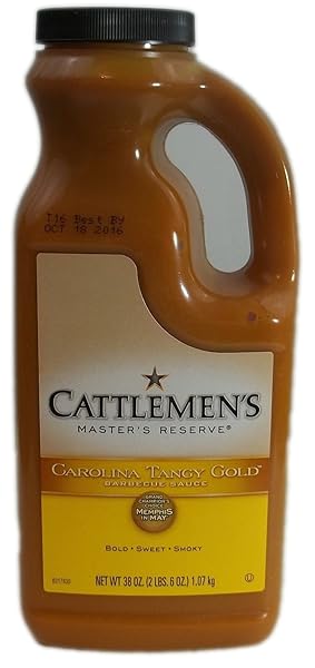 CATTLEMEN’S MASTER’S RESERVE CAROLINA TANGY GOLD BARBEQUE SAUCE 38OZ BOTTLE (PACK OF 3)