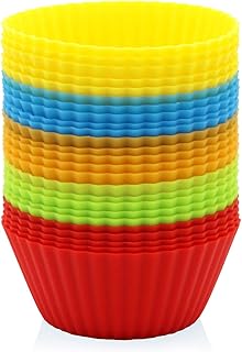 GOURMEO® 25 Muffinförmchen in 5 Farben, wiederverwendbar, hochwertiges Silikon, umweltschonend, BPA-frei - Cupcakeförmchen, Backförmchen, Cupcake Muffinform