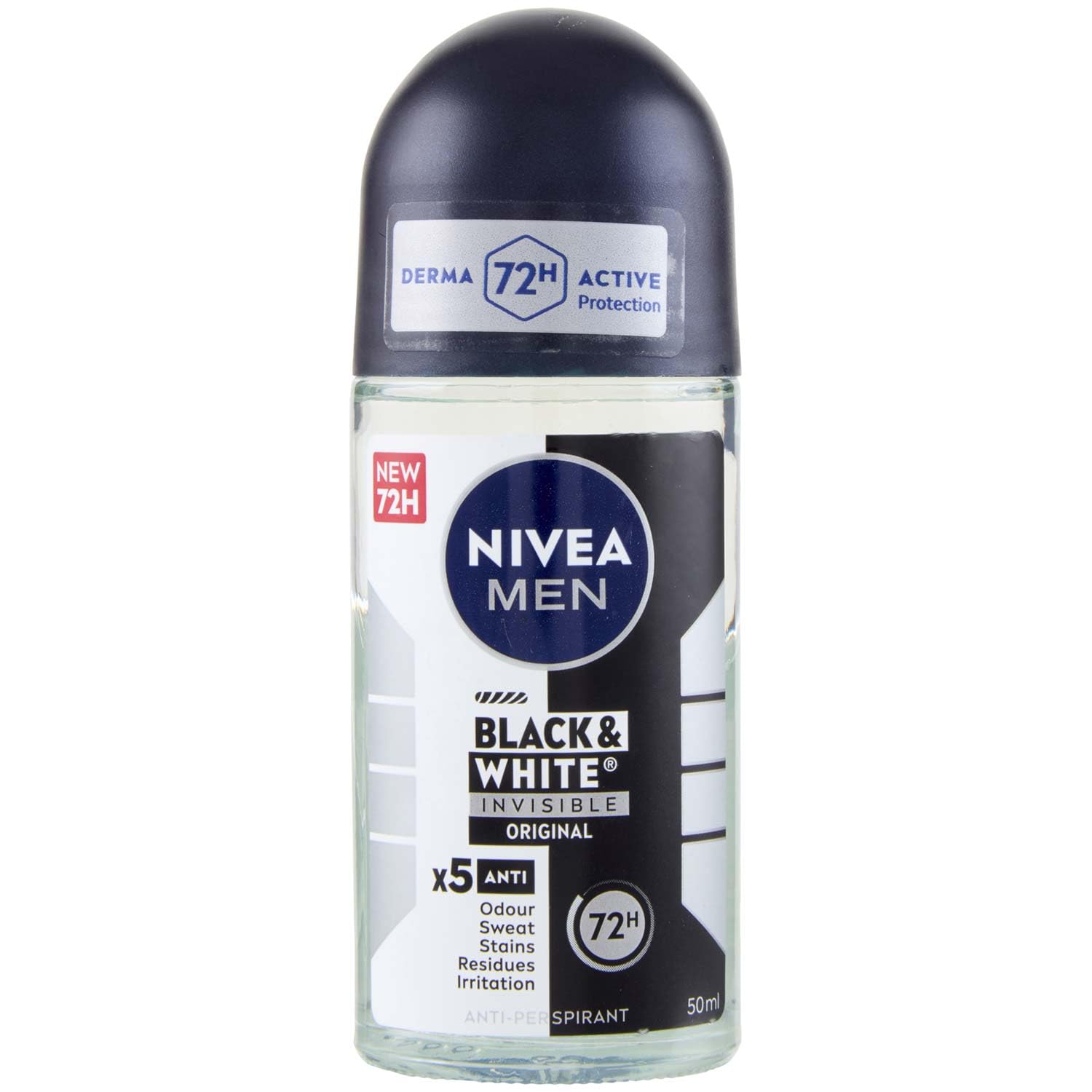 Nivea Men Deodorant, Invisible For Black & White Deo Roll-On - 160 g