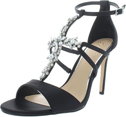 badgley mischka black evening shoes